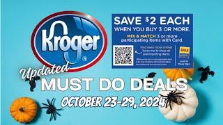 *YAY!!!* Kroger UPDATED (Again) Must Do Deals for 10/23-10/29 | NEW DEALS + Updates!