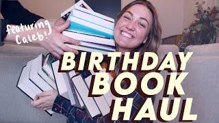 HUGE BIRTHDAY BOOK HAUL🪩 | complete w me crying, and also caleb