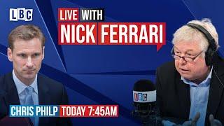 Nick Ferrari questions Technology Minister Chris Philp  | Watch LIVE