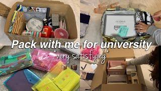 Pack with me for university || *very satisfying*