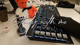 real time study with me   | mechanical keyboard typing asmr