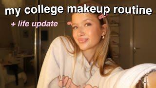 COLLEGE MAKEUP ROUTINE + catch up and college tips 🫧