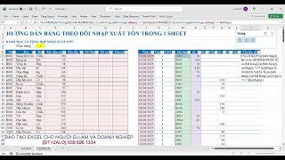 Hướng dẫn thiết kế file quản lý kho nhập xuất tồn đơn giản trong 1 sheet excel