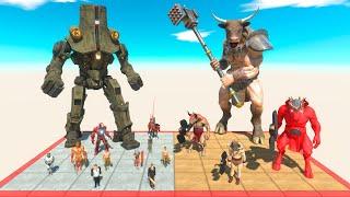 Minotaur Team vs Humans - Animal Revolt Battle Simulator