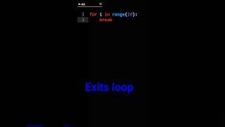 Python break vs continue