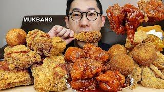 치킨원없이~후라이드 참 잘하는집의 순살양념,눈꽃치즈반과 후라이드치킨 먹방 KOREAN FRIED CHICKEN MUKBANG