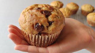 Easy Banana Chocolate Chip Muffins/Bake with Kid