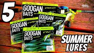 My TOP FIVE Lures for SUMMER BASS Fishing!! (Pond Fishing Tips)