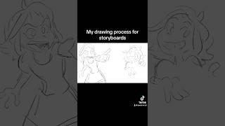 How I simplify characters when I storyboard #art #shorts #storyboard