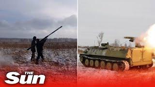 Mobilised Russian soldiers train with Anti-tank missiles in Siberia