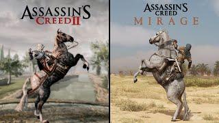 Assassin's Creed 2 vs Mirage - Physics and Details Comparison (Evolution)