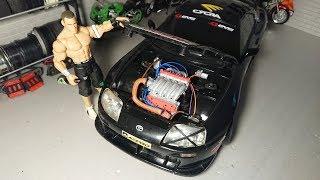 Build toyota supra nikko body v8 turbo rc car