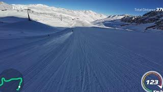 Top speed 123km/h crazy downhill ski by Tin Majcek & Mladen from team Raketa at Val Senales