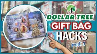 Creative Christmas Decor DIYs Using Dollar Tree Gift Bags – Part 2!