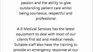 A B Event Medical Services London