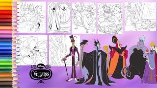 Disney Villains Jafar Maleficent Ursula Vanessa Dr Facilier Evil Queen - Villain Coloring Pages