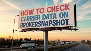 How to Check Carrier In debth Details on BrokerSnapshot - How Broker check carrier Details