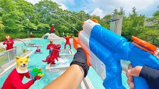 Nerf War | Water Park & SPA Battle 4 (Nerf First Person Shooter)