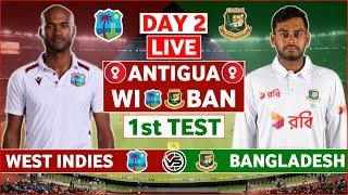 West Indies vs Bangladesh 1st Test Live Scores | WI vs BAN 1st Test Day 2 Live Scores & Commentary