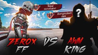 Zerox FF Vs AWM king from BD@nstwinsff | Fastest Movement player Vs Sniper Player️