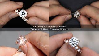 Unboxing a stunning 2.6carats Decagon 10 Hearts & Arrows diamond