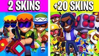  ¡NECESITAN YA UNA SKIN! - LOS BRAWLERS CON MENOS Y MÁS SKINS DE TODO BRAWL STARS