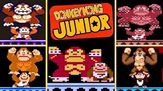 Evolution of Donkey Kong Jr. Rescuing in Donkey Kong [Official & Fan Games]