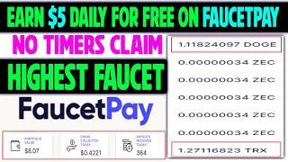 " Earn $5 Daily for FREE on FAUCETPAY!  No Timers, Just High-Paying Faucets! "