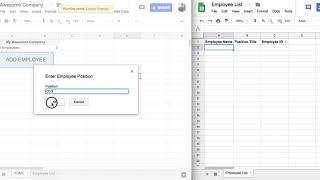 Google Sheets - Adding to the User Interface and Cross Referencing