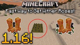 How to Get WITHER ROSES FAST in Minecraft 1.16! | Windows 10 MCPE Xbox One PS4