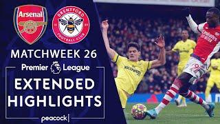 Arsenal v. Brentford | PREMIER LEAGUE HIGHLIGHTS | 2/19/2022 | NBC Sports