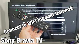 Sony Bravia TV: How to Connect to Wifi Network (Internet)