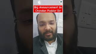 Big Announcement by Chandan Poddar Sir | Special Message by Chandan Sir #shorts