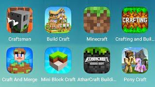 Craftsman, Build Craft, Minecraft, Crafting and Building, Craft and Merge, Mini Block Craft