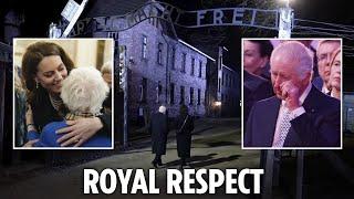 King Charles becomes first-ever British monarch to visit Auschwitz as Kate hugs Holocaust survivors