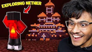 EXPLORING THE DANGEROUS NETHER WORLD | MINECRAFT PART 12