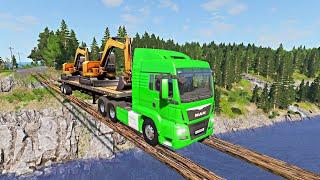 Cars vs Log Bridge | BeamNG. drive