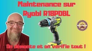 Maintenance, démontage et graissage visseuse à percussion Ryobi R18PDBL ONE+