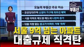 대출 지원 없는 서울 9억~15억 아파트 거래 감소