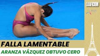 Aranza Vázquez hace clavado de CERO en semifinal de trampolín en clavados 3m