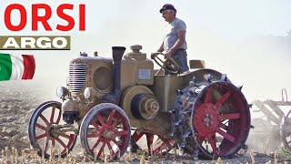 Orsi Argo, Aratura con Trattore d'Epoca Testa Calda - Old Hotbulb Tractor Plowing  Start-Up & Work