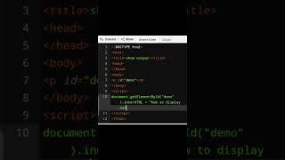 How to display output in javascript. #javascript #shorts #codingwithankit