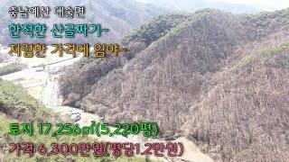 NO-128,예산 대술면 산골짜기 저렴한임야 토지 17,256㎡(5,220평) 아산부동산/예산부동산/홍성부동산