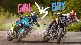 MOTO DRIFT BATTLE with WORLDS BEST WOMAN STUNT RIDER Sarah Lezito - KTM vs KAWASAKI | RokON VLOG 139