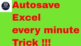 Autosave excel file every one minute | Excel tutorials | MS office | Excel tricks