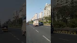 beautiful palm beach road. Navi Mumbai.  #short #motovlog