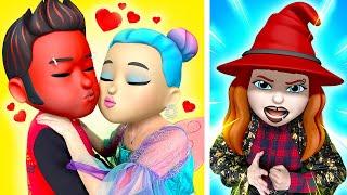 New girl steal my boyfriend! | Fairy vs Witch at school - relatable situations by La La Life Emoji