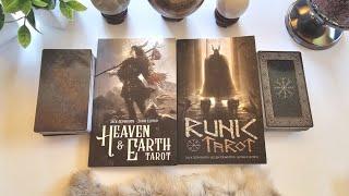 Heaven & Earth VS. Runic Tarot RWS Deck Comparison Lo Scarabeo  Side By Side