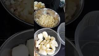 Apple salad with egg ang potato
