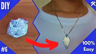 FABRIQUER UN PENDENTIF AVEC DU PAPIER ALUMINUM | DIY | 100% FACILE